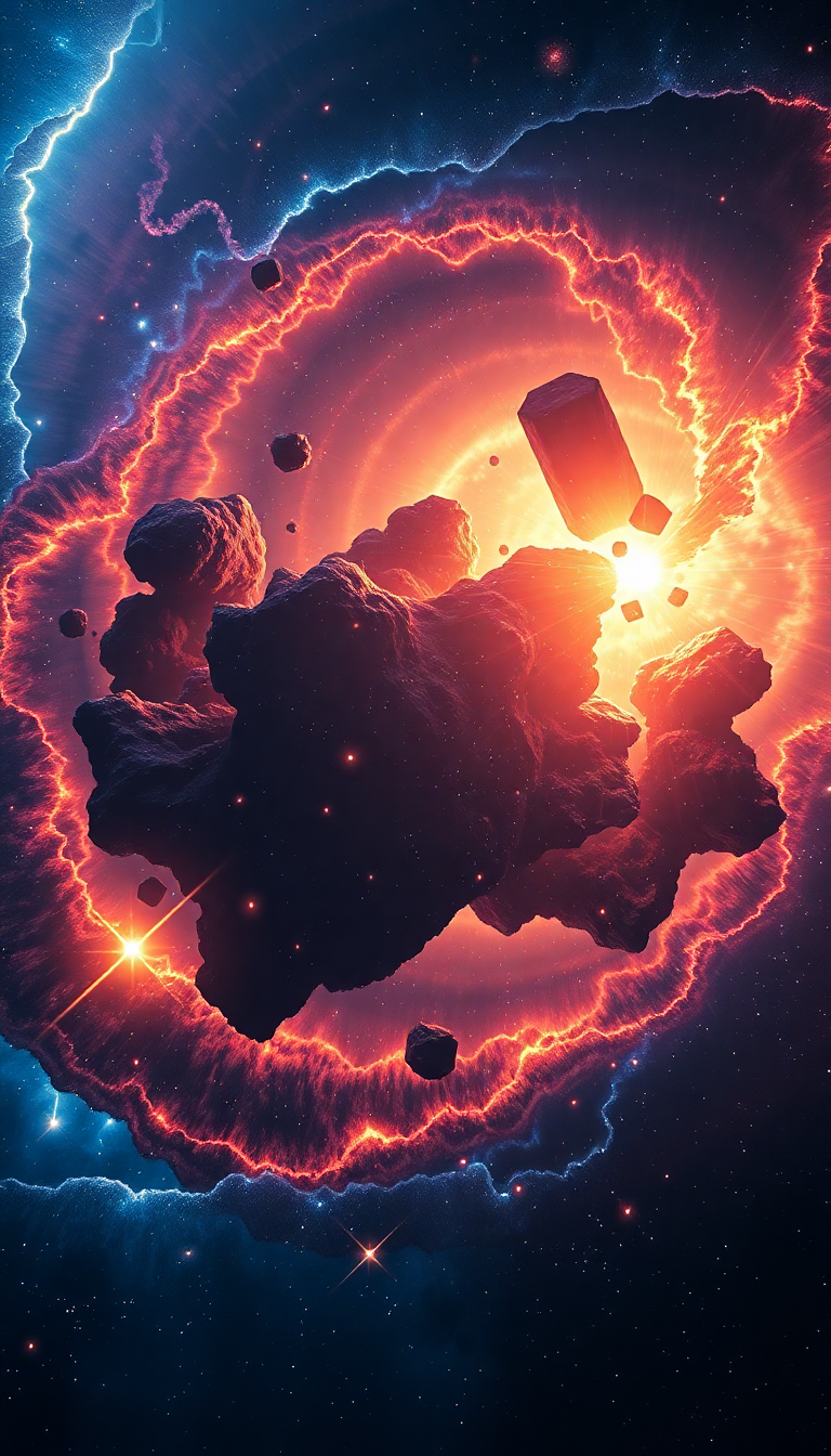 Silky Colliding Galaxies Creating New Digital art Wallpaper