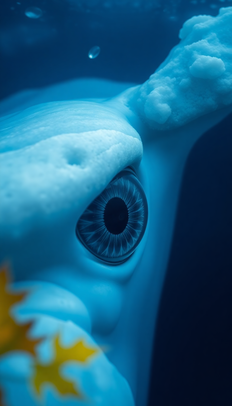 Majestic Whale Eye Closeup Deep Photorealistic Wallpaper