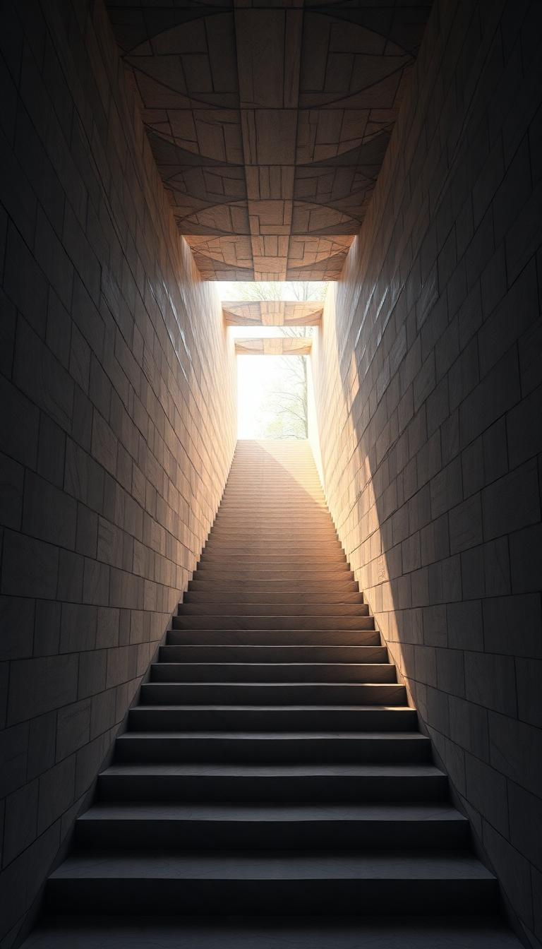 Deep Impossible Geometry Escher Style Digital art Wallpaper