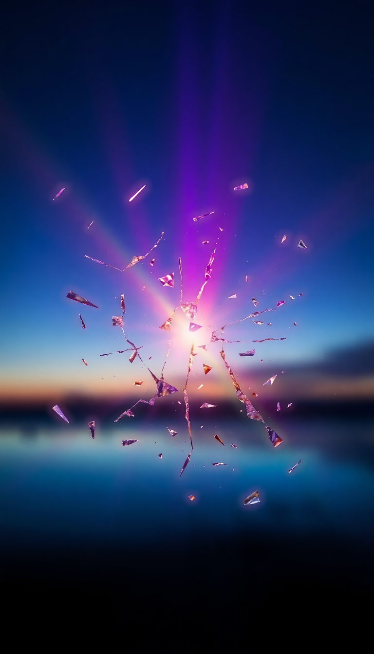 Beautiful Shattered Glass Prism Light Digital art Wallpaper