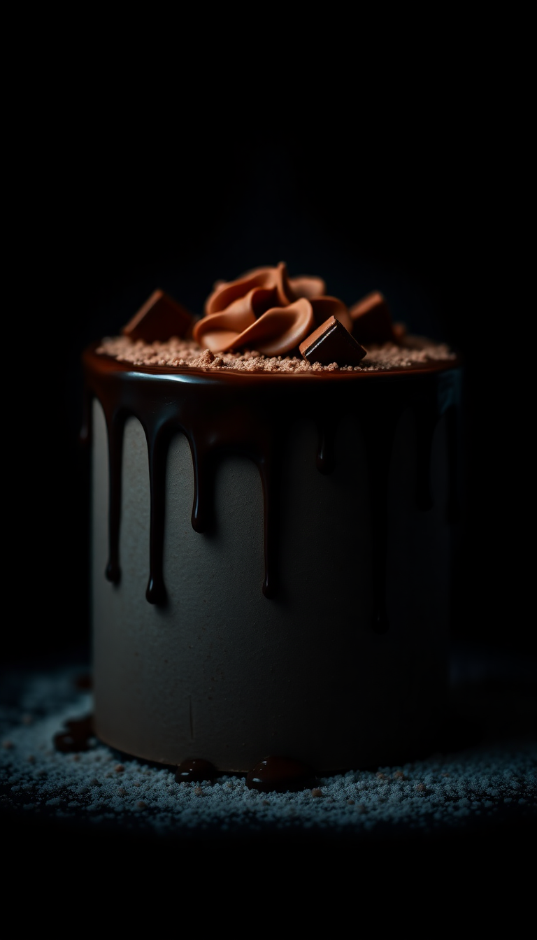 Exquisite Chocolate Drip Cake Decadent Photorealistic Wallpaper