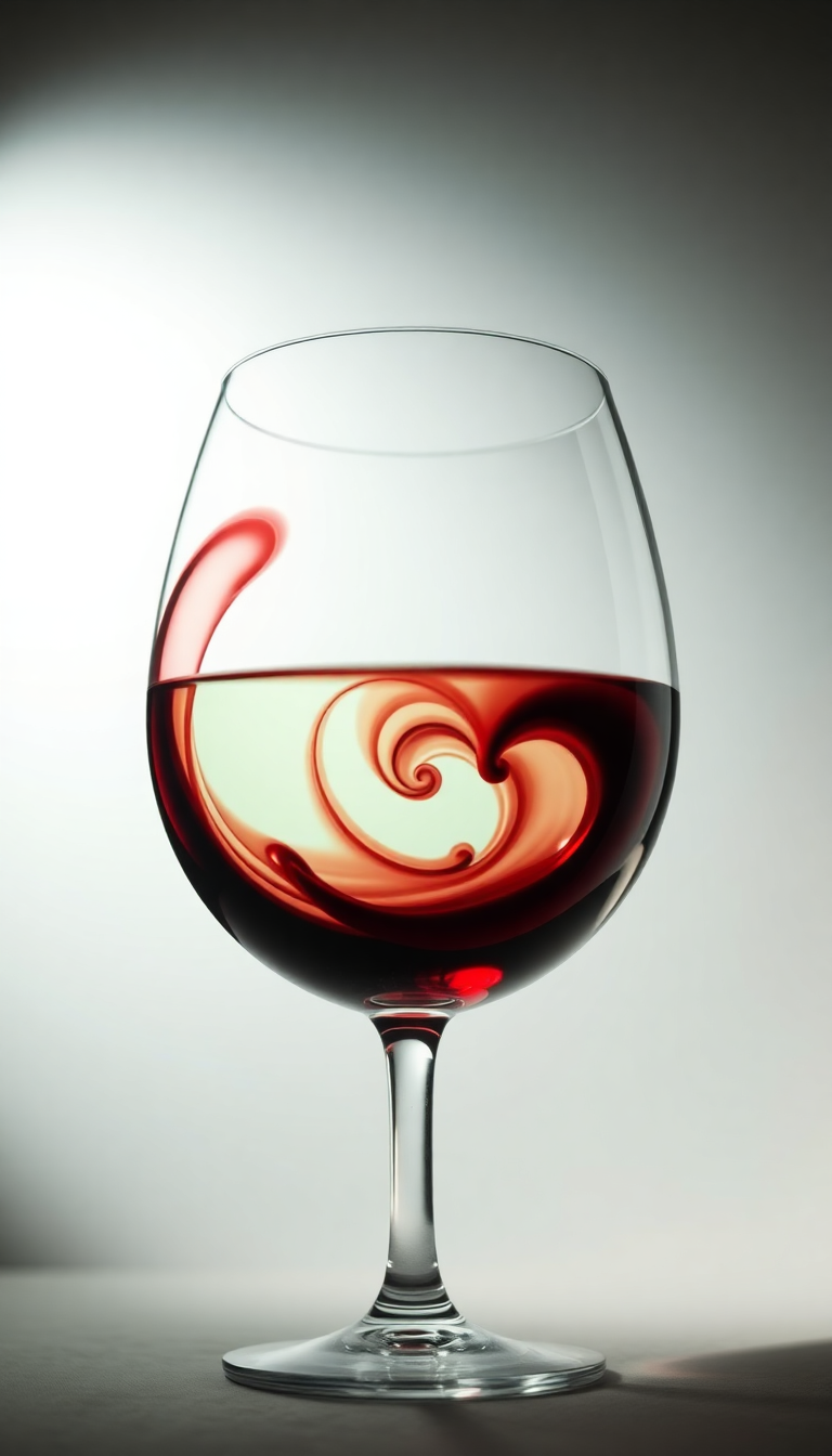 Wine Glass Swirl Burgundy Liquid Minimalist Wallpaper