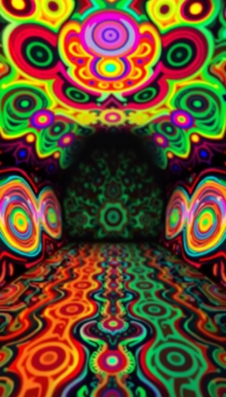 Mystic Psychedelic 60s Pattern Colorful Digital art Wallpaper