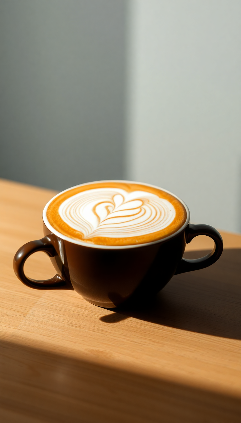 Alluring Perfect Latte Art Swan Minimalist Wallpaper