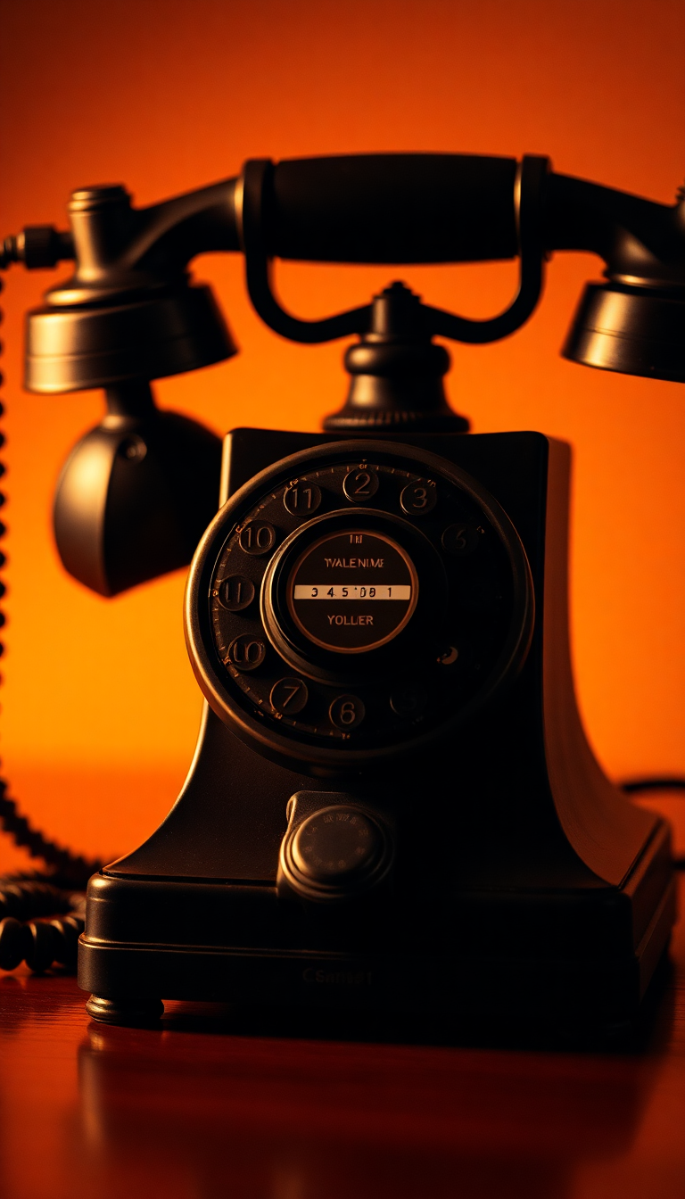 Cosmic Vintage Telephone Rotary Dial Photorealistic Wallpaper