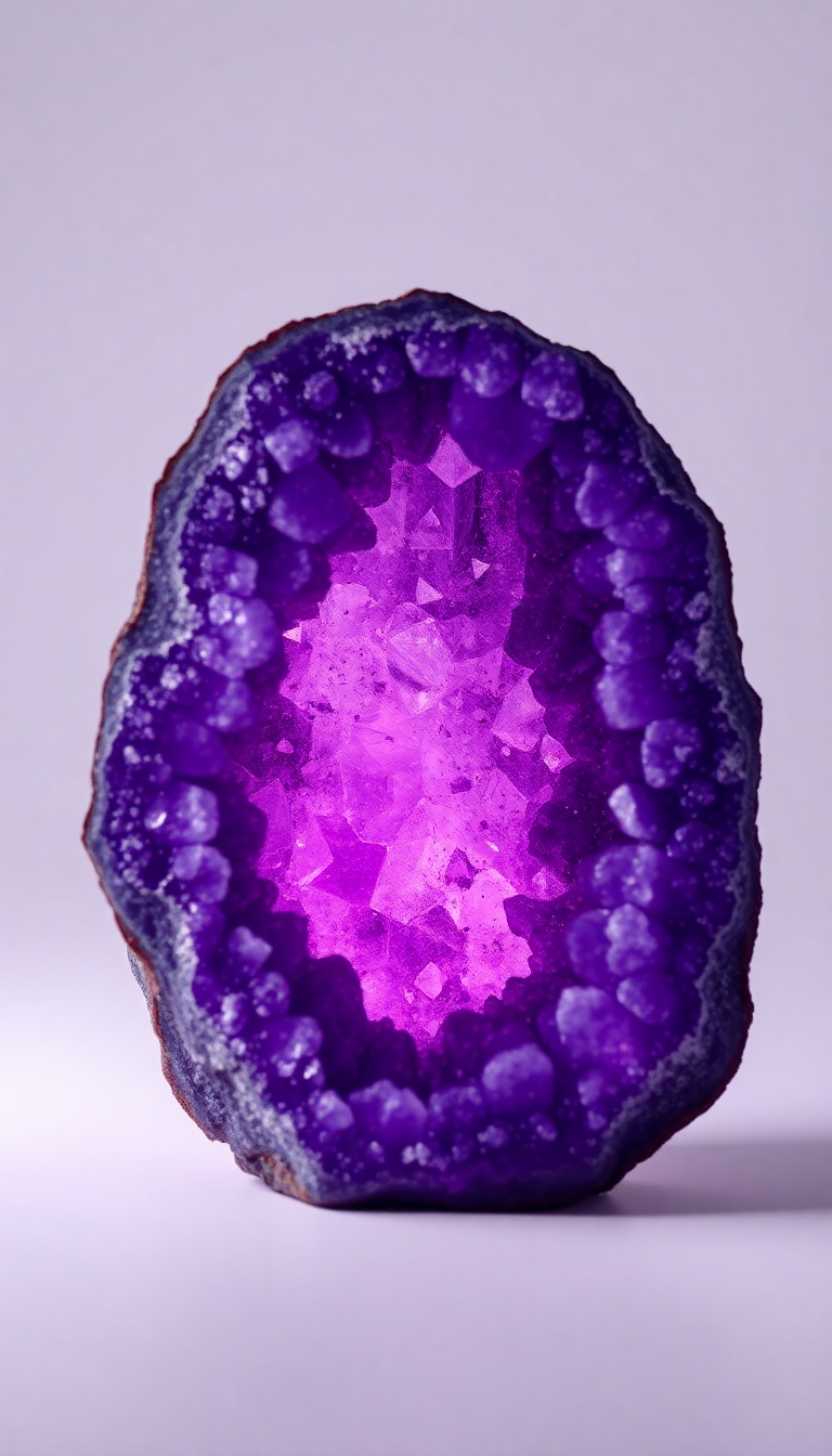 Geode Crystal Interior Purple Amethyst Digital art Wallpaper