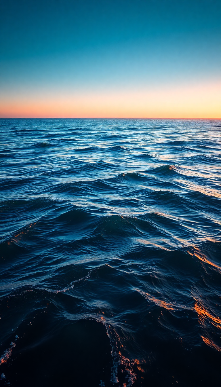 Sacred Ocean Waves Aerial View Photorealistic Wallpaper