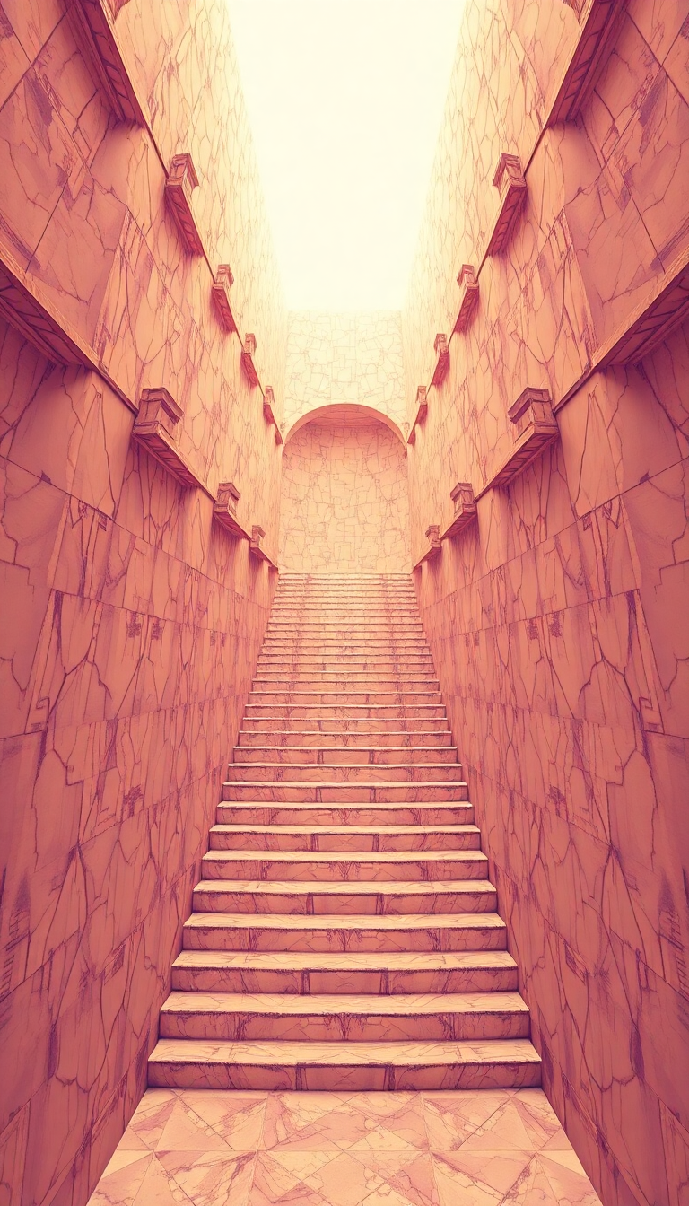 Opulent Impossible Geometry Escher Style Digital art Wallpaper