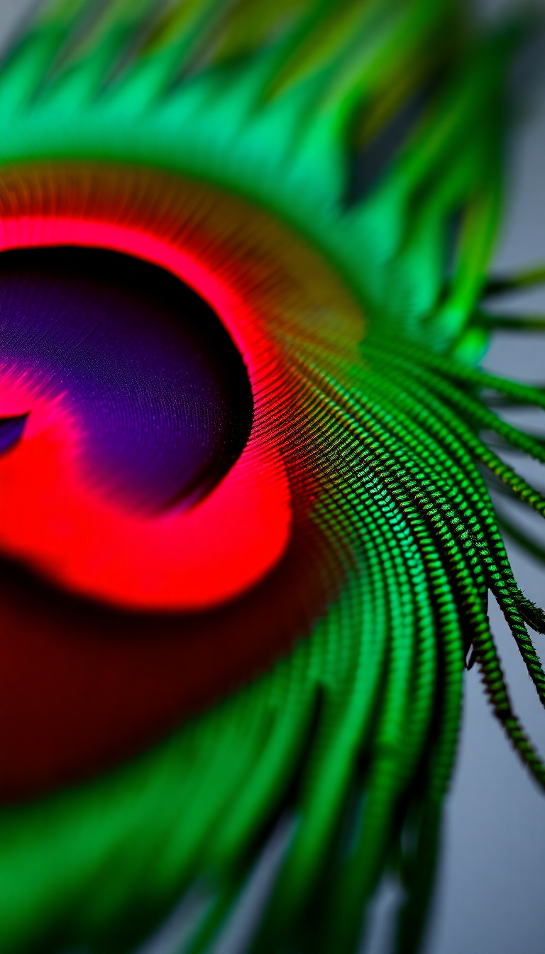 Peacock Feather Macro Iridescent Eye Aesthetic Wallpaper