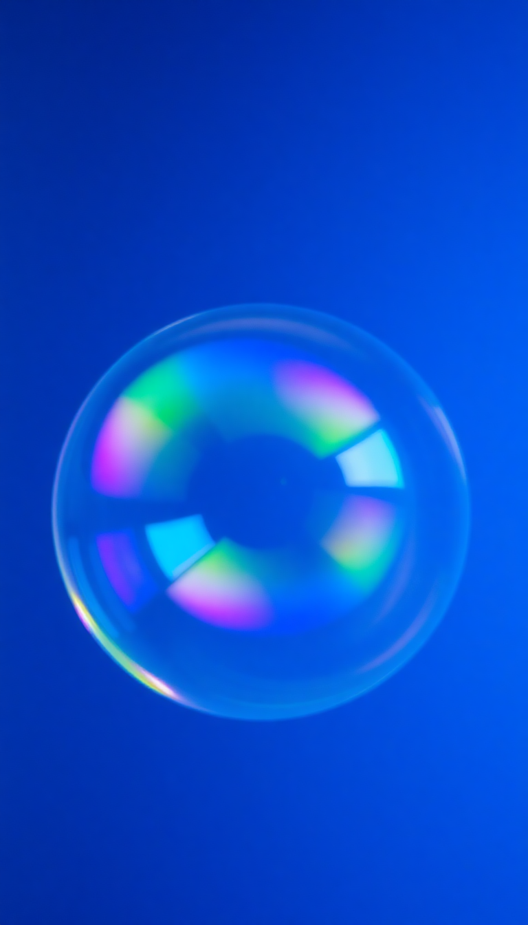 Delicate Soap Bubble Macro Rainbow Aesthetic Wallpaper