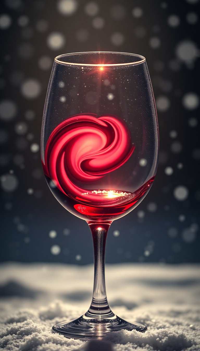 Lush Wine Glass Swirl Burgundy Photorealistic Wallpaper