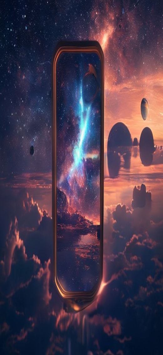 Premium Keyhole View Showing Universe Digital art Wallpaper