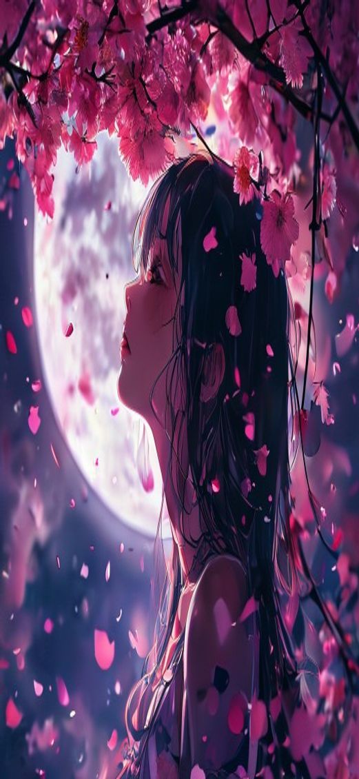 Silky Cherry Blossom Petals Falling Abstract Wallpaper