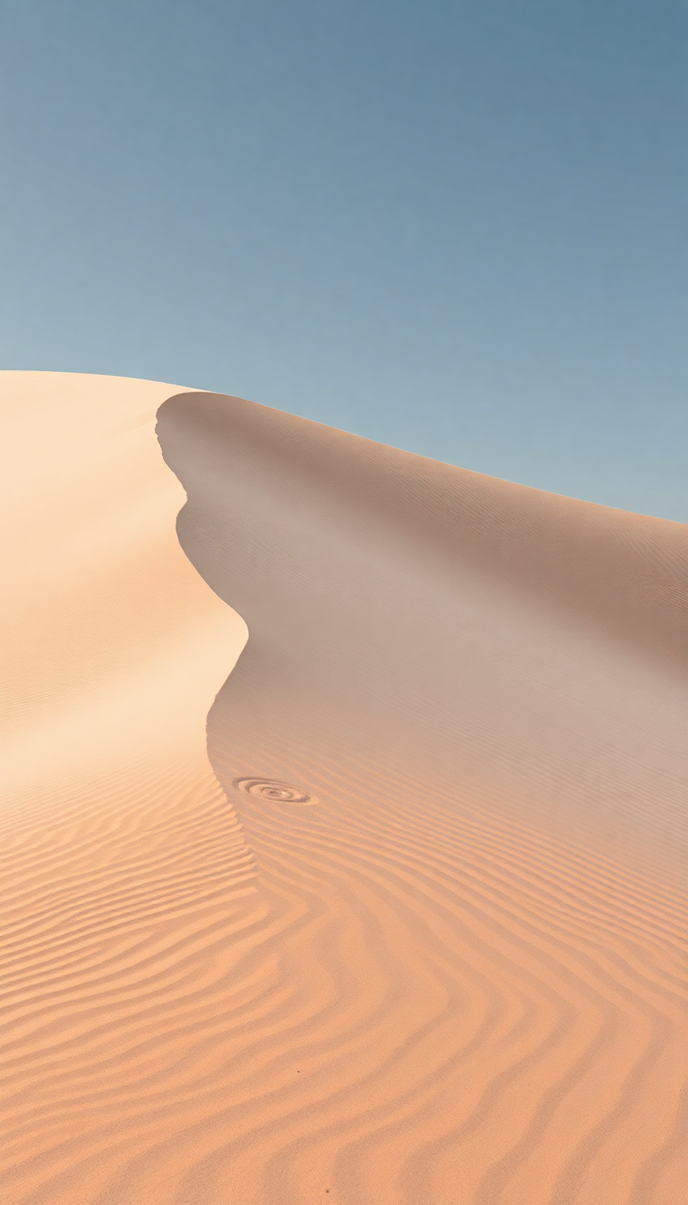 Sand Dune Ripples Wind Patterns Minimalist Wallpaper