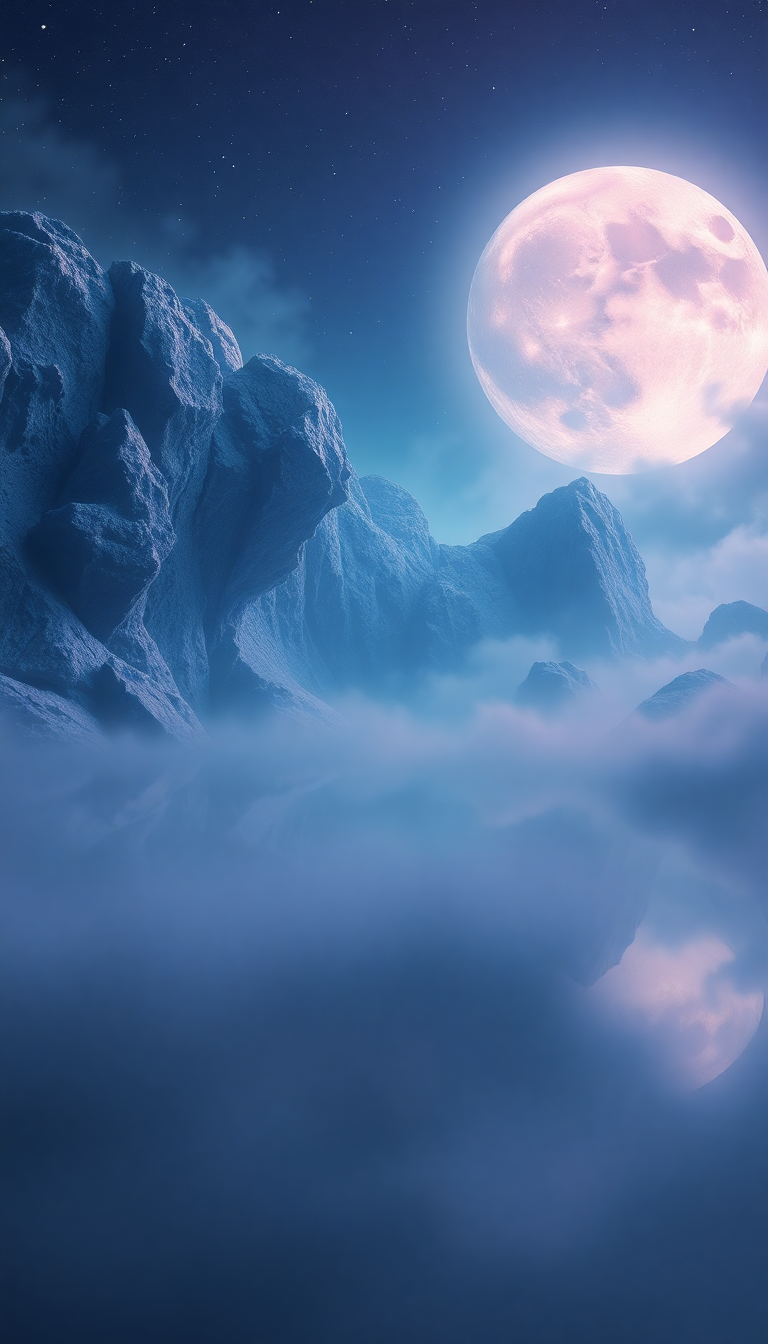 Smooth Crystal Caves Alien Moon Digital art Wallpaper