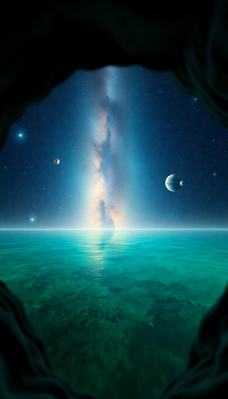 Timeless Keyhole View Showing Universe Digital art Wallpaper