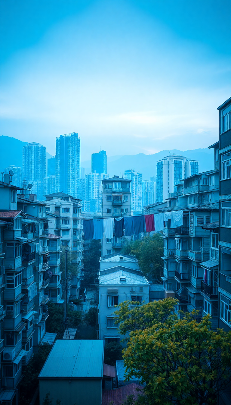 Splendid Hong Kong Density Apartments Photorealistic Wallpaper