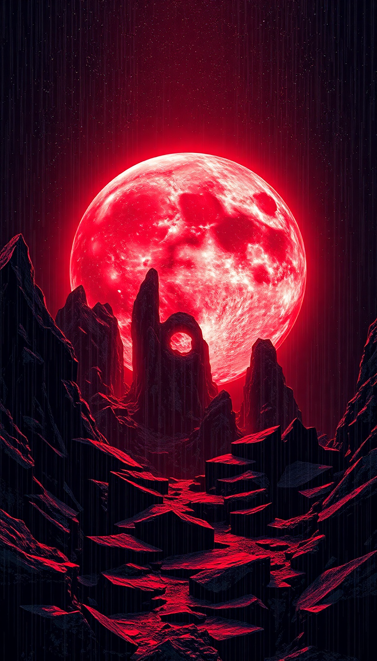 Classic Crystal Caves Alien Moon Digital art Wallpaper