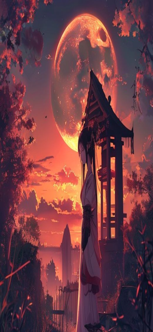 Infinite Moonlit Shrine Maiden Anime Anime Wallpaper