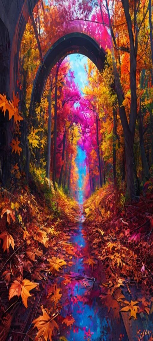 Celestial Graffiti Tunnel Perspective Vanishing Photorealistic Wallpaper