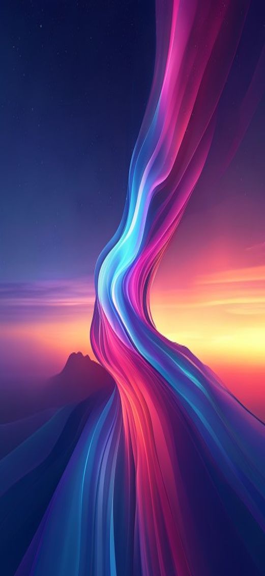 Gentle Northern Lights Abstracted Flowing Minimalist Wallpaper