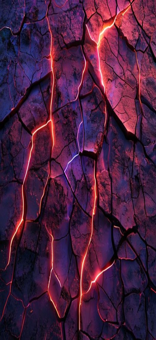 Radiant Cracked Earth Drought Pattern Photorealistic Wallpaper
