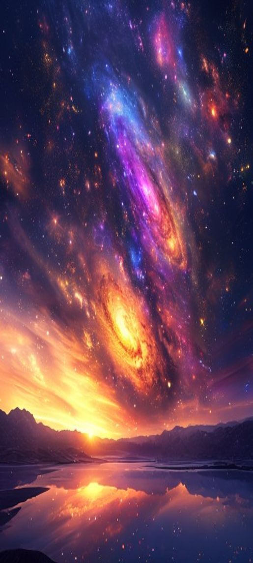 Pristine Colliding Galaxies Creating New Digital art Wallpaper
