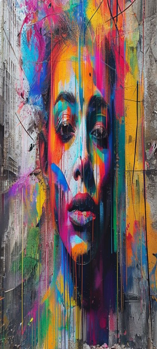 Mystic Street Art Mural Colorful Photorealistic Wallpaper