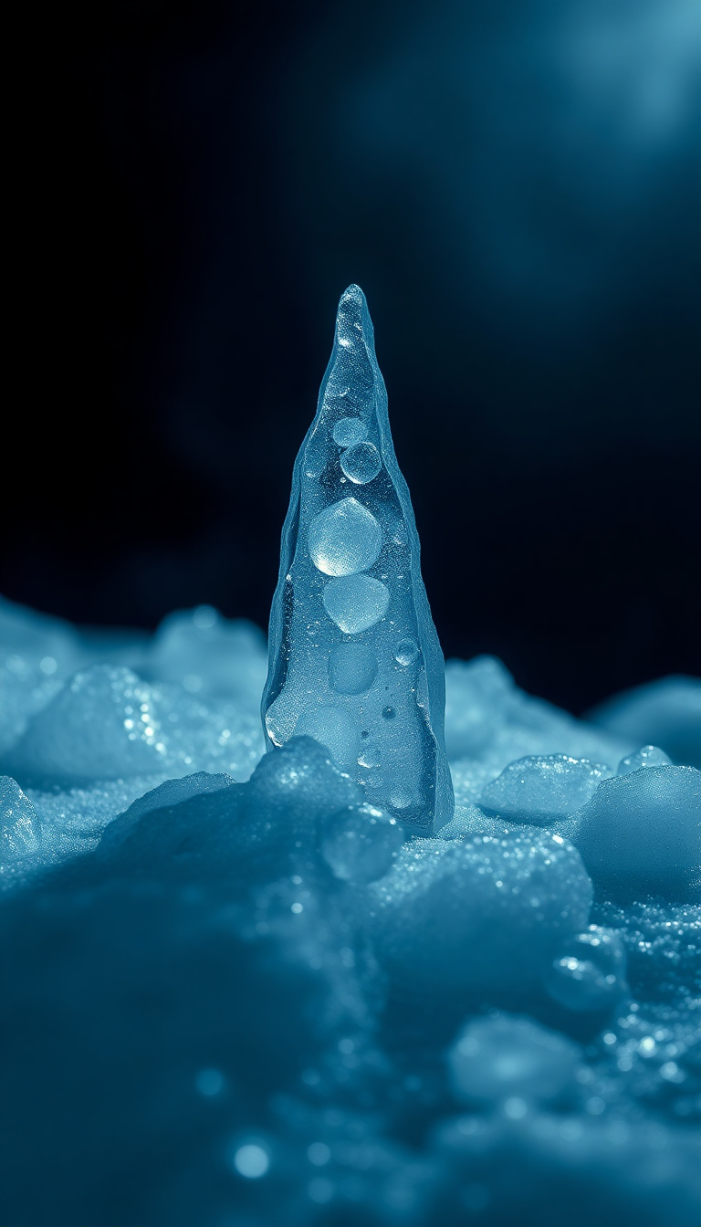 Silver Ice Texture Frozen Bubbles Photorealistic Wallpaper