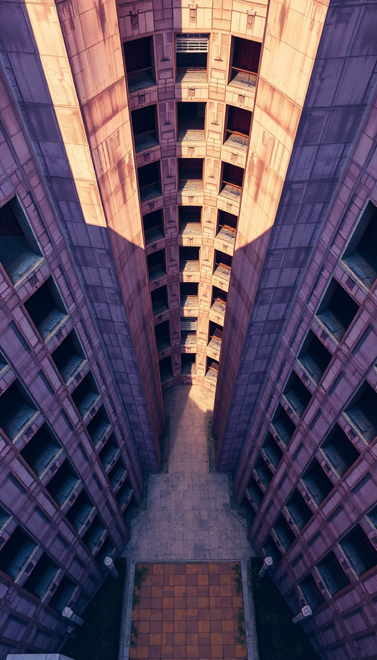 Mesmerizing Brutalist Architecture Concrete Geometric Photorealistic Wallpaper