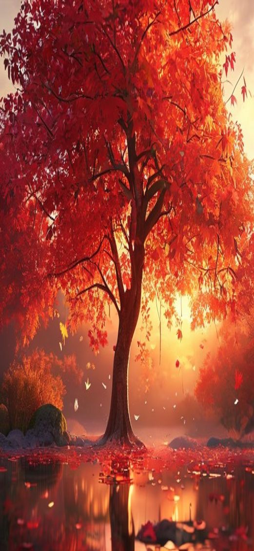 Magnificent Japanese Maple Tree Autumn Aesthetic Wallpaper