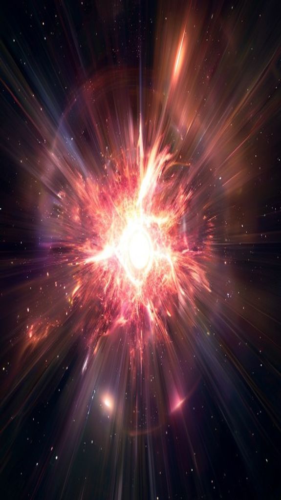 Dazzling Pulsar Star Emitting Beams Digital art Wallpaper