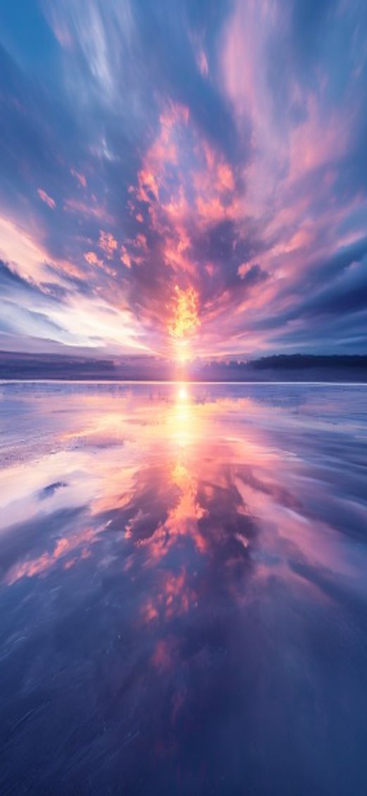 Grand Salt Flats Mirror Reflection Photorealistic Wallpaper