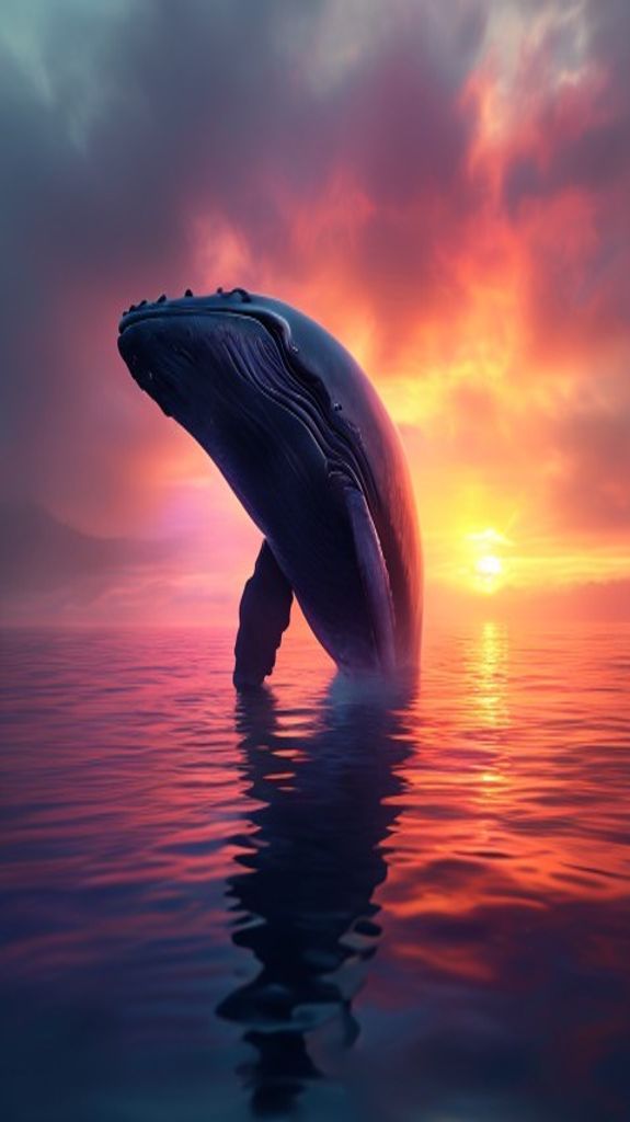 Silky Whale Eye Closeup Deep Photorealistic Wallpaper