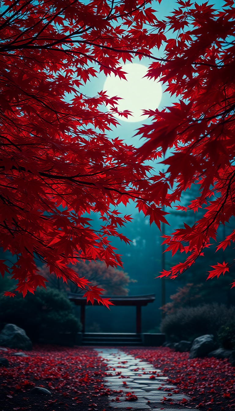 Alluring Japanese Maple Tree Autumn Aesthetic Wallpaper