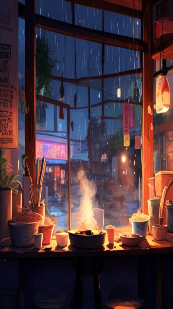 Warm Ramen Warm Depth Tones Anime Wallpaper