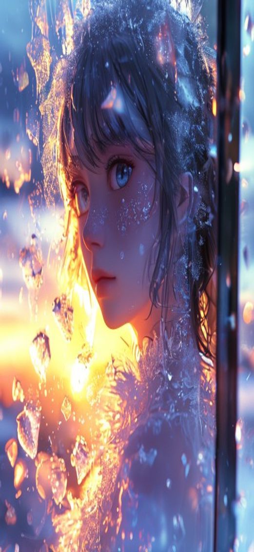 Frost Patterns Window Macro Ice Anime Wallpaper