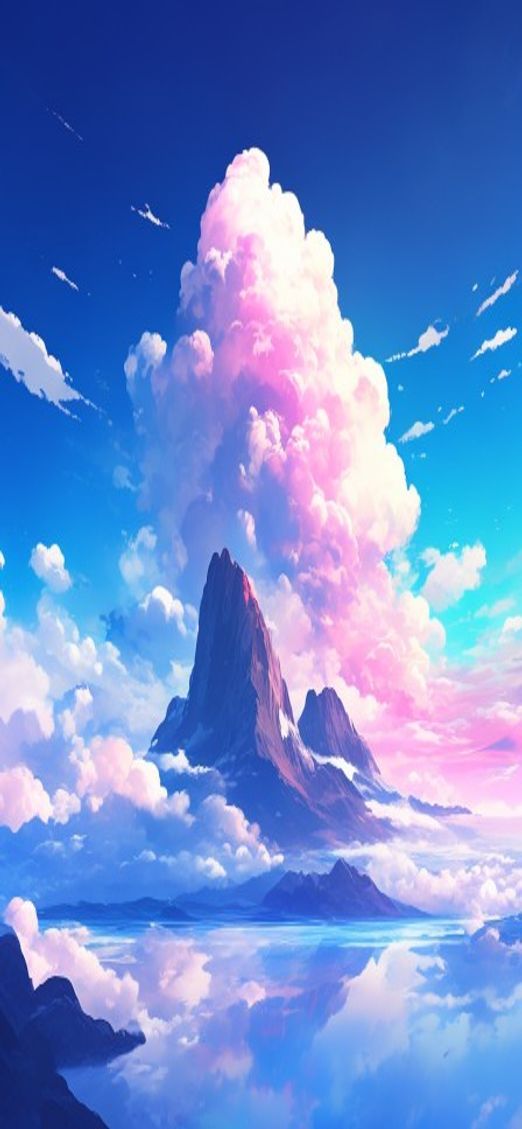 Breathtaking Cloud Sea Above Mountains Anime Wallpaper