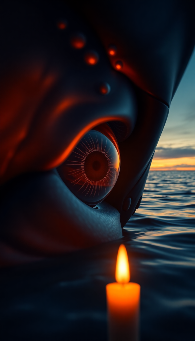 Raw Whale Eye Closeup Deep Photorealistic Wallpaper
