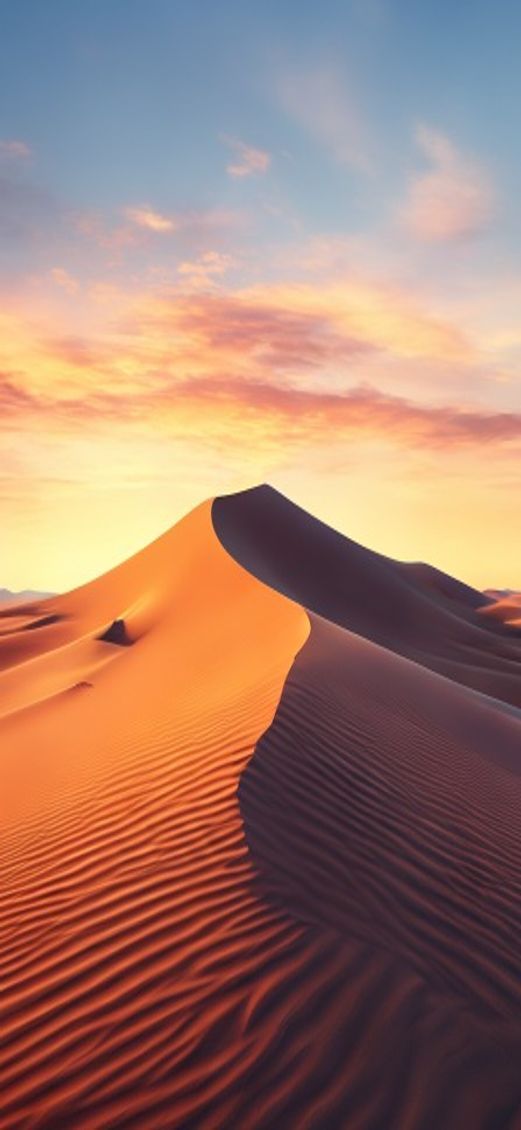 Luminous Sand Dune Ripples Wind Photorealistic Wallpaper