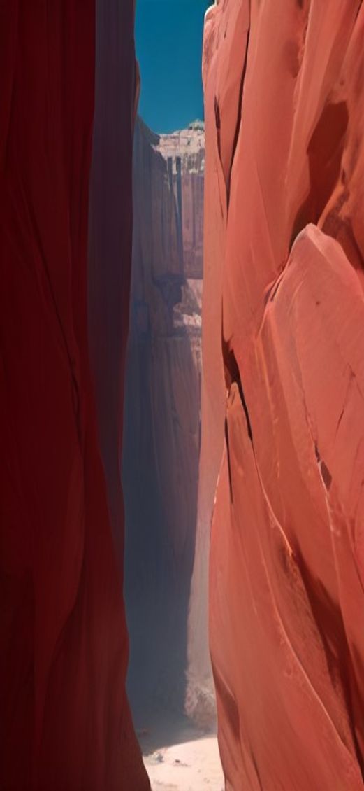 Celestial Slot Canyon Light Beam Photorealistic Wallpaper